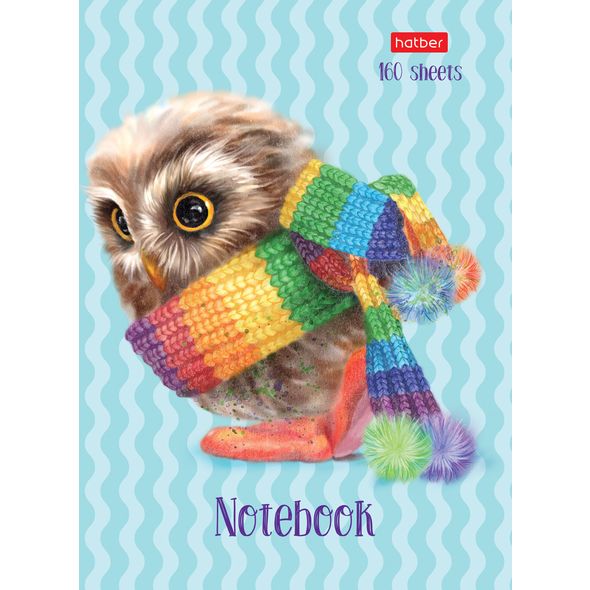 Бизнес-блокнот 160л А6ф клетка тв.переплет-Совенок- , 